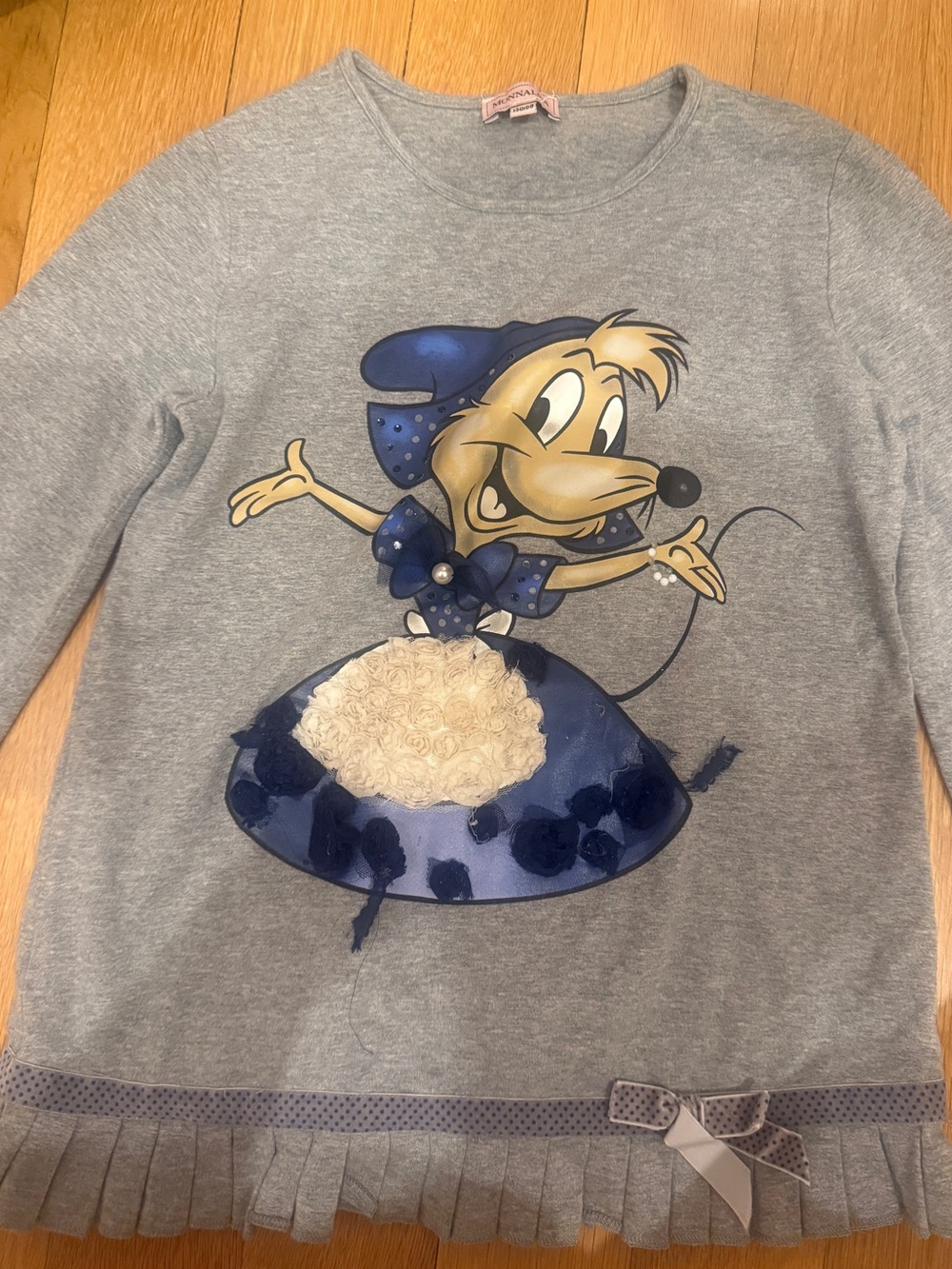 MONA LISA - Disney princess long sleeve shirt with mouse and 3D flowers